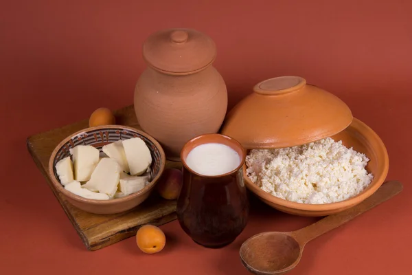 Still life with with dairy products — Stock Photo, Image