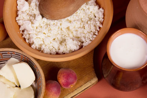 Still life with with dairy products — Stock Photo, Image