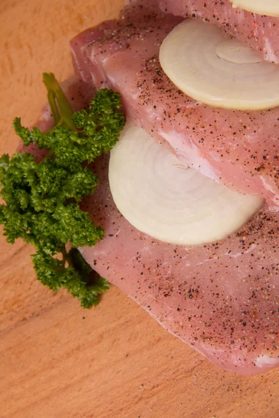 Pezzi di carne di maiale — Foto Stock