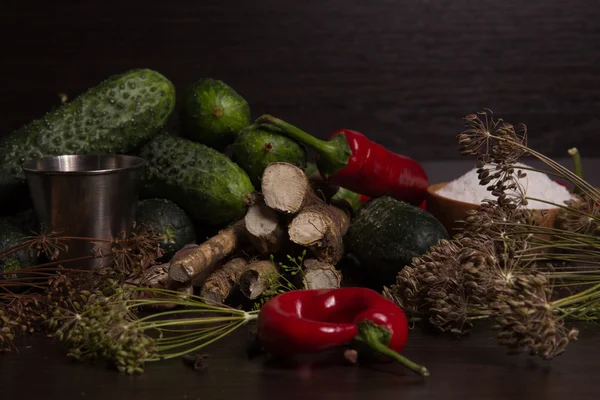 Grönsaker och kryddor — Stockfoto