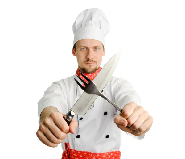 Koch mit Werkzeug — Stockfoto