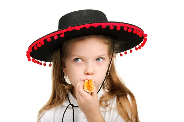 Niña comiendo pizza —  Fotos de Stock