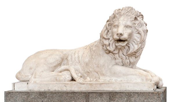 Marble sculpture of a lion