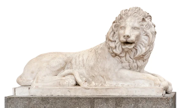 Escultura de mármore de um leão Imagens De Bancos De Imagens
