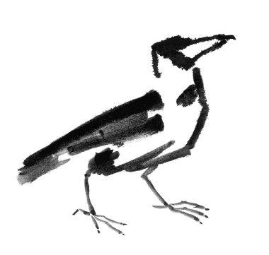 Gray crow clipart