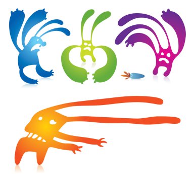 angry rabbit monsters