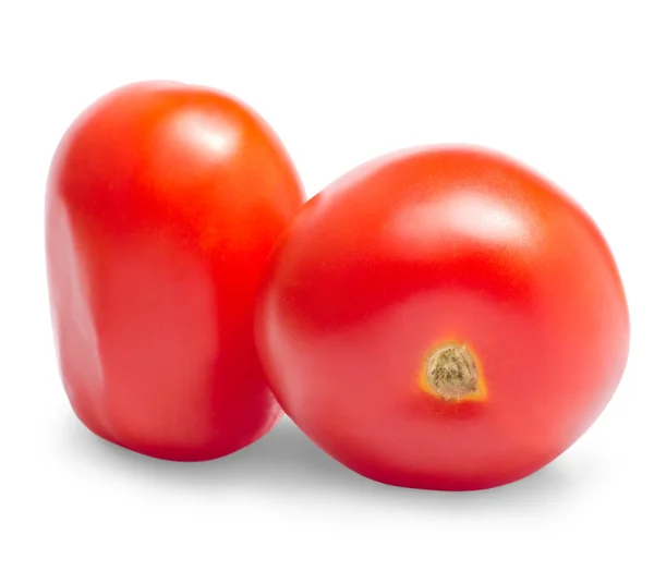 İki kırmızı olgun domates. — Stok fotoğraf