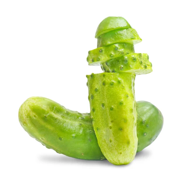 Cucumber on a white background — Stock Photo, Image