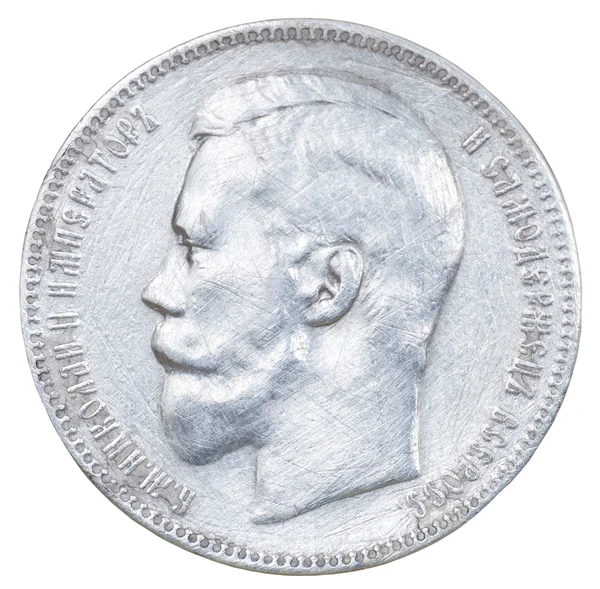 Макросъемка серебряных монет — стоковое фото