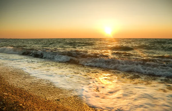 Zonsondergang op zee — Stockfoto