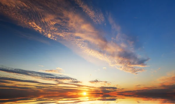 Zonsondergang op zee — Stockfoto