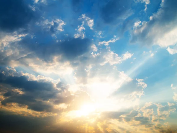 Nubes Del Cielo Puesta Sol Delicados Tonos Del Cielo Atardecer — Foto de Stock