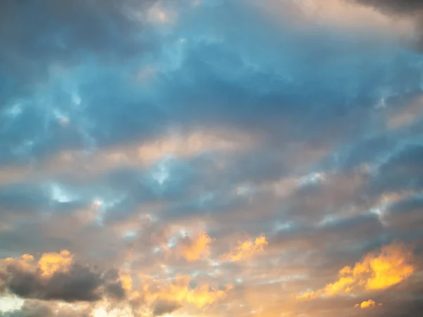 Nuages Orageux Coucher Soleil Dans Les Rayons Soleil Nuages Ciel — Photo