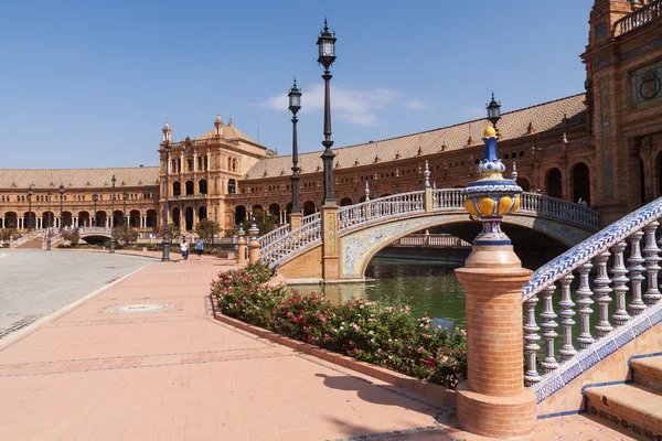 Beroemde plaza de España in Sevilla — Stockfoto