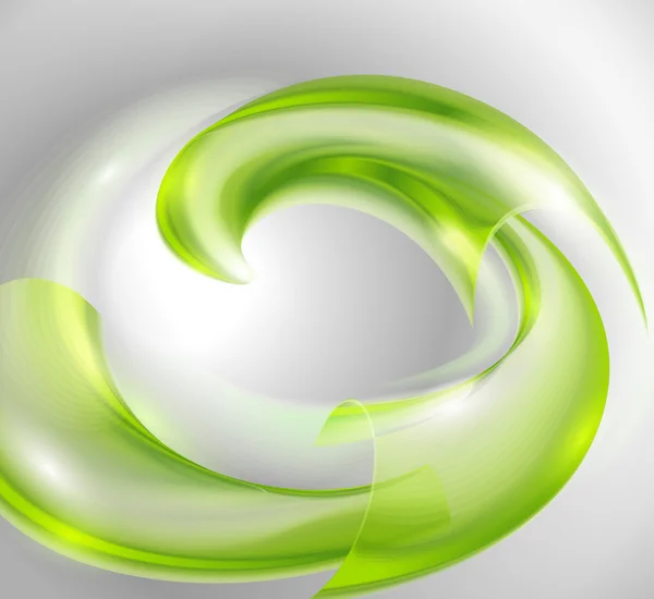 Fond abstrait avec tourbillon vert — Image vectorielle