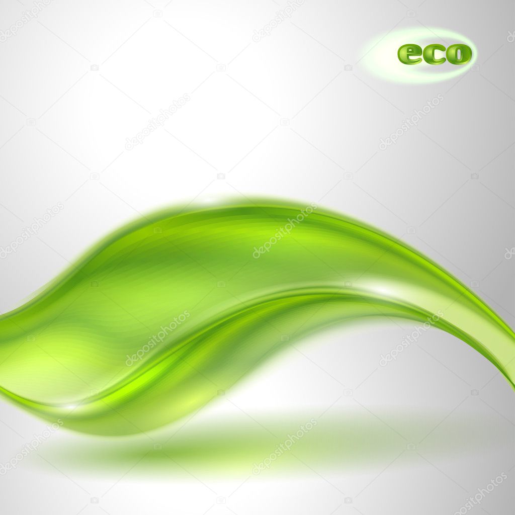 Abstract background with green leaf