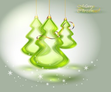 Yeşil cam Noel ağacına