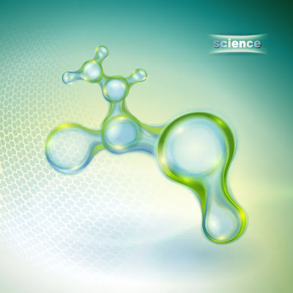 Abstrakter Hintergrund mit Molekülen — Stockvektor