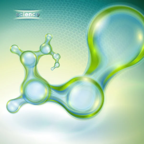 Fond abstrait avec des molécules — Image vectorielle