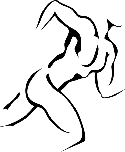 Sketch of running man — Stock Vector