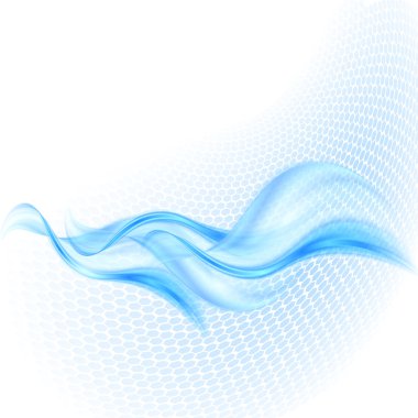 Abstract blue waving background clipart