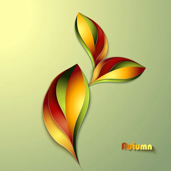 Fond d'automne abstrait avec feuilles — Image vectorielle
