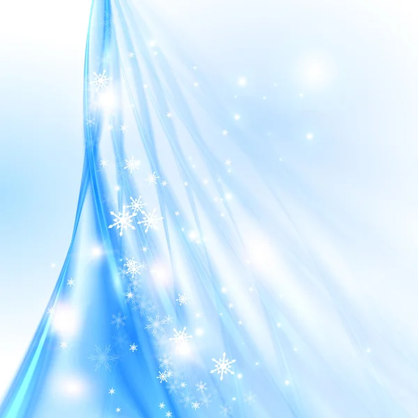 クリスマス ツリーと抽象的な青い背景 — ストックベクタ