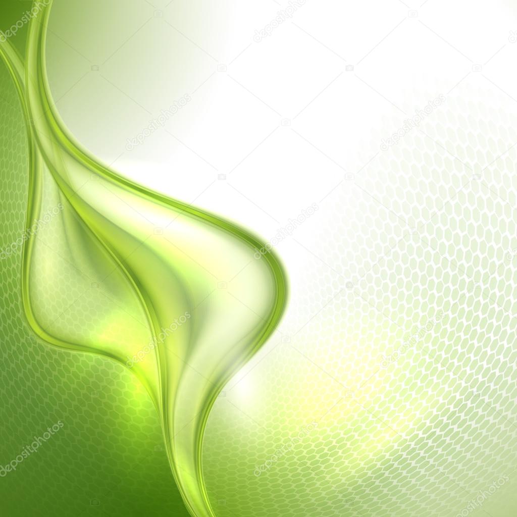 Abstract green waving background