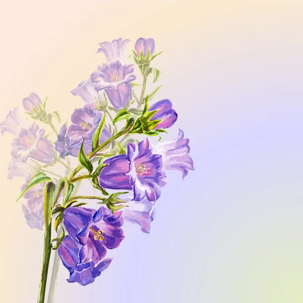 Frühling Blumen Einladung Vorlage Karte — Stockfoto