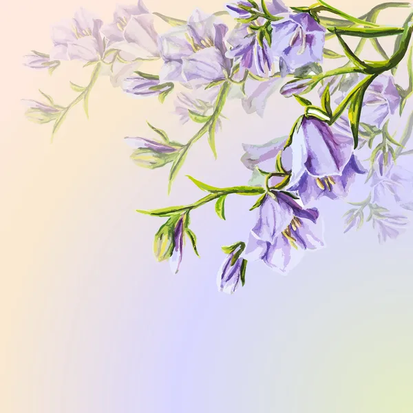 Карточка-шаблон приглашения цветов весной — стоковое фото