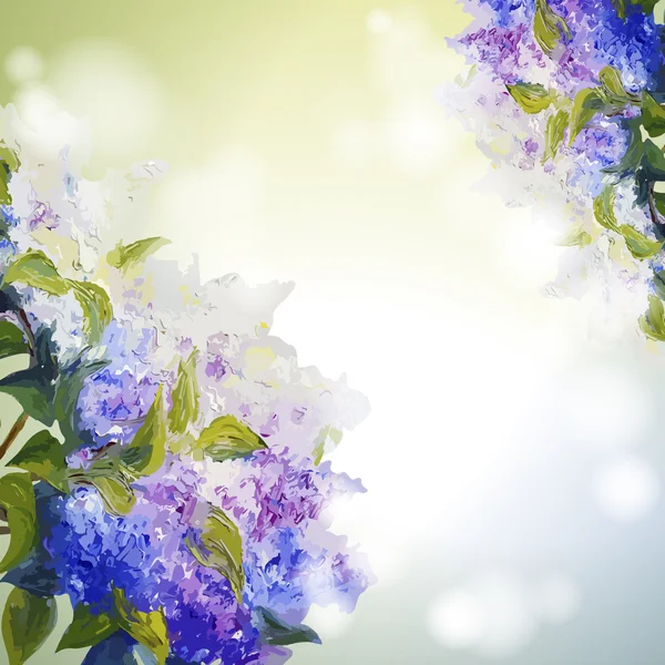 Fond fleurs de lilas. — Image vectorielle