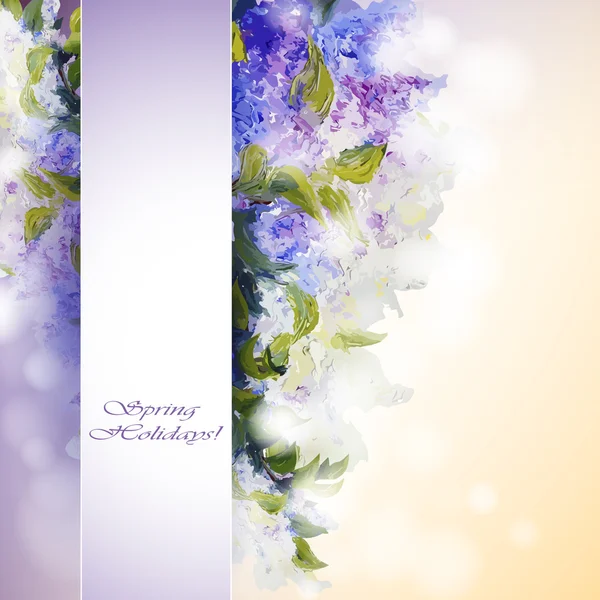 Flieder Blumen Hintergrund — Stockvektor