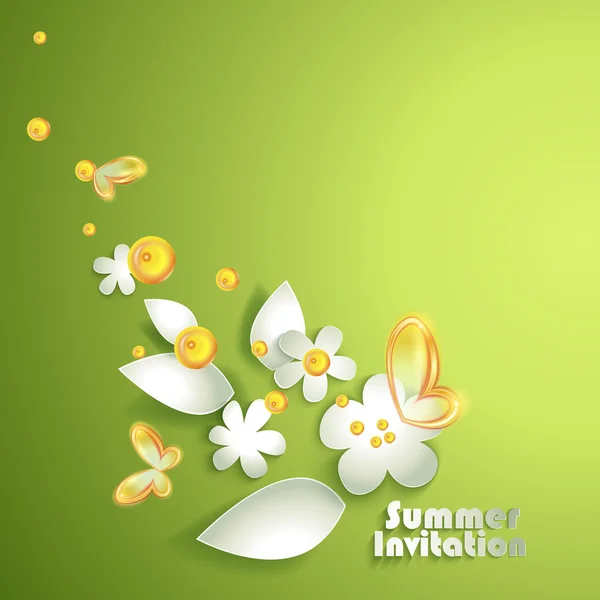 Papier abstrait fleurs de printemps — Image vectorielle