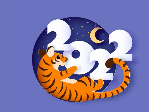 Año nuevo chino 2022 año del tigre. Diseño de fondo moderno. — Vector de stock