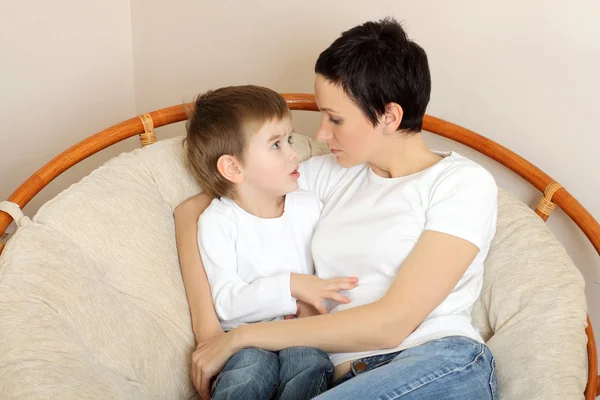 Mom and young son — Stock Photo, Image