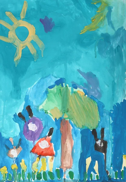 Pintura infantil — Fotografia de Stock
