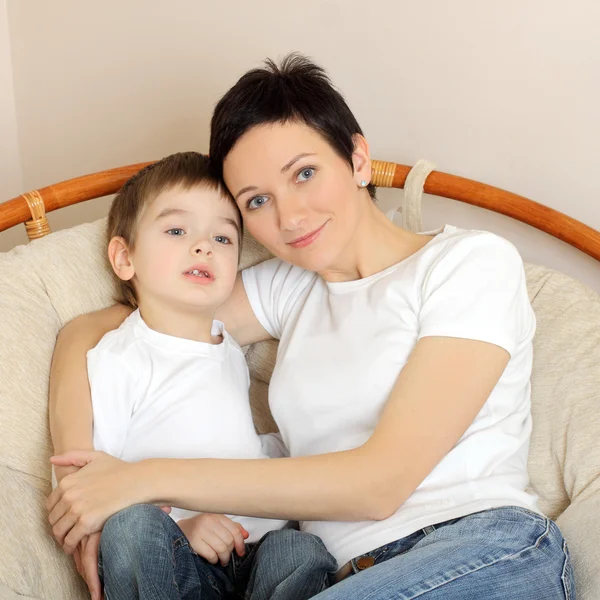 Mom and young son Stock Photo