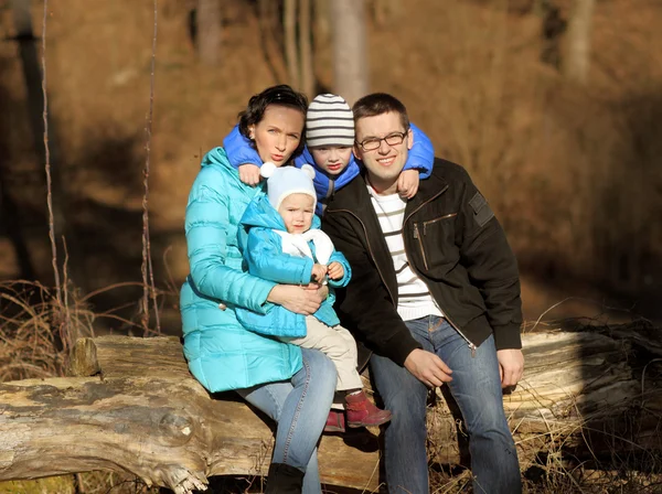 Family on nature — Stock Photo, Image