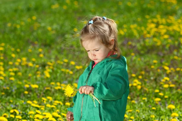 Girl with a bouquet — Stock Photo, Image