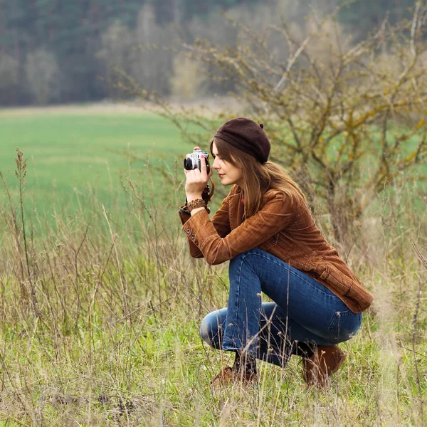 Hipster-Mädchen — Stockfoto