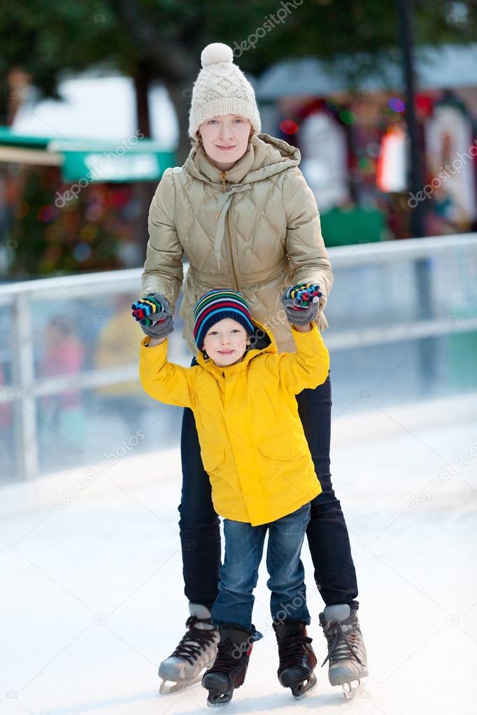 family ice skating