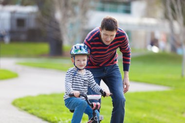 family biking