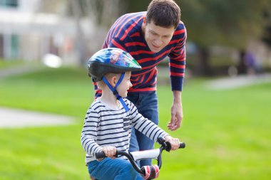 family biking