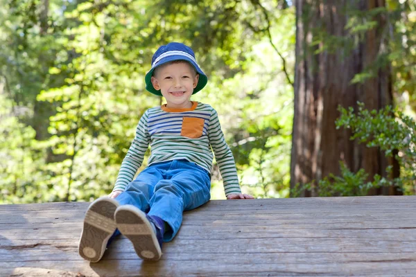 Ragazzo nel bosco — Foto Stock