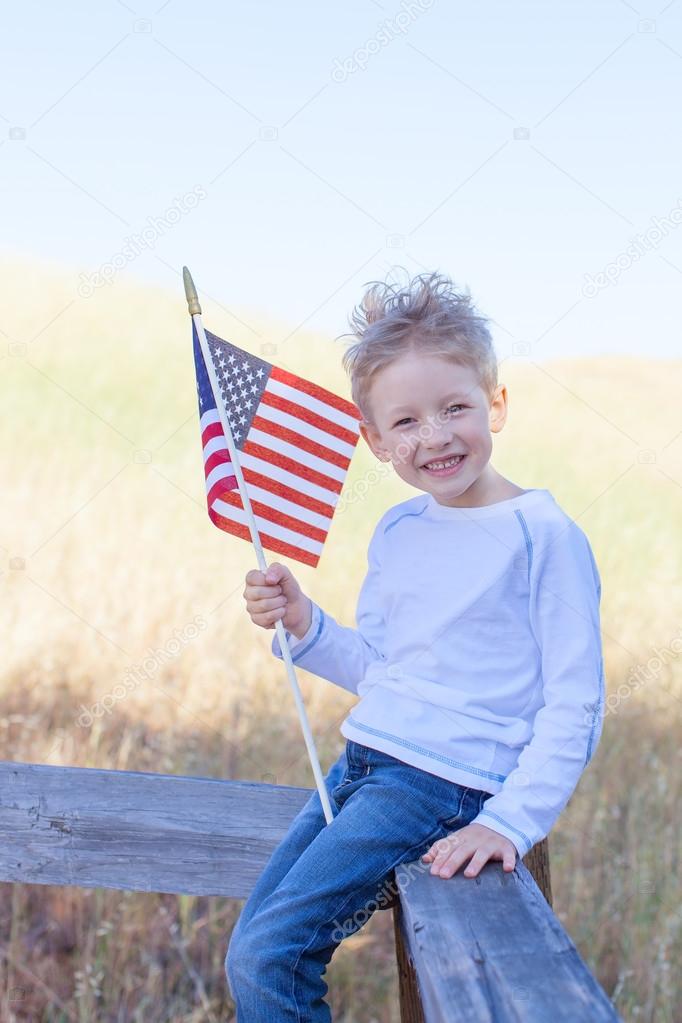 boy celebrating independence day