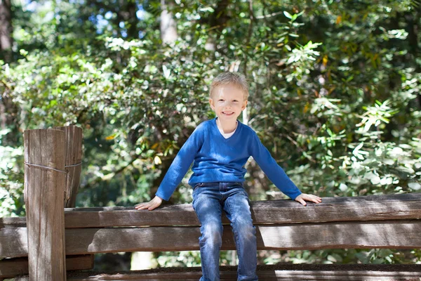 Niño en el bosque — Foto de Stock