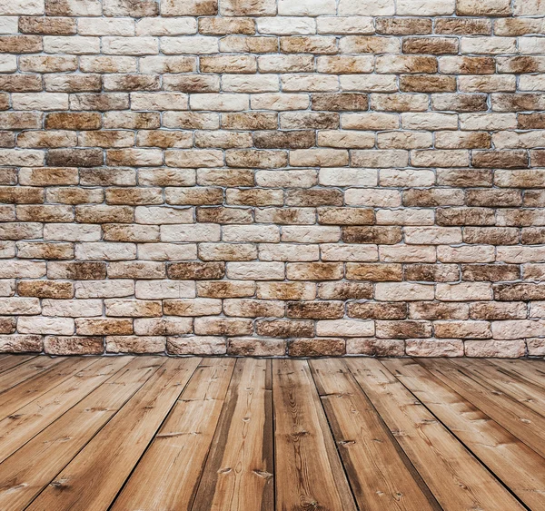 Chambre avec mur de briques — Photo