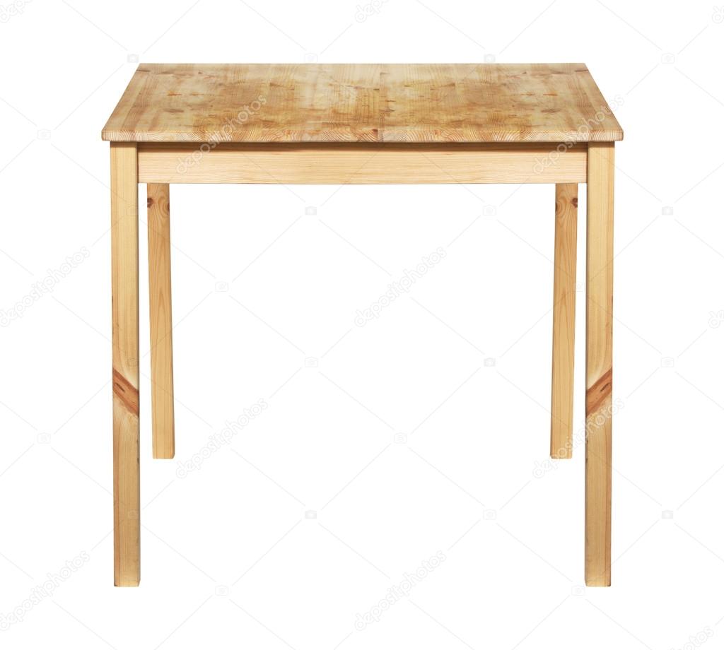 wooden table isolated