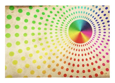 Güneş ışınları eski grunge kağıt üzerinde