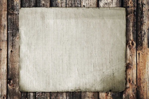 Papel sobre textura de madera vieja —  Fotos de Stock